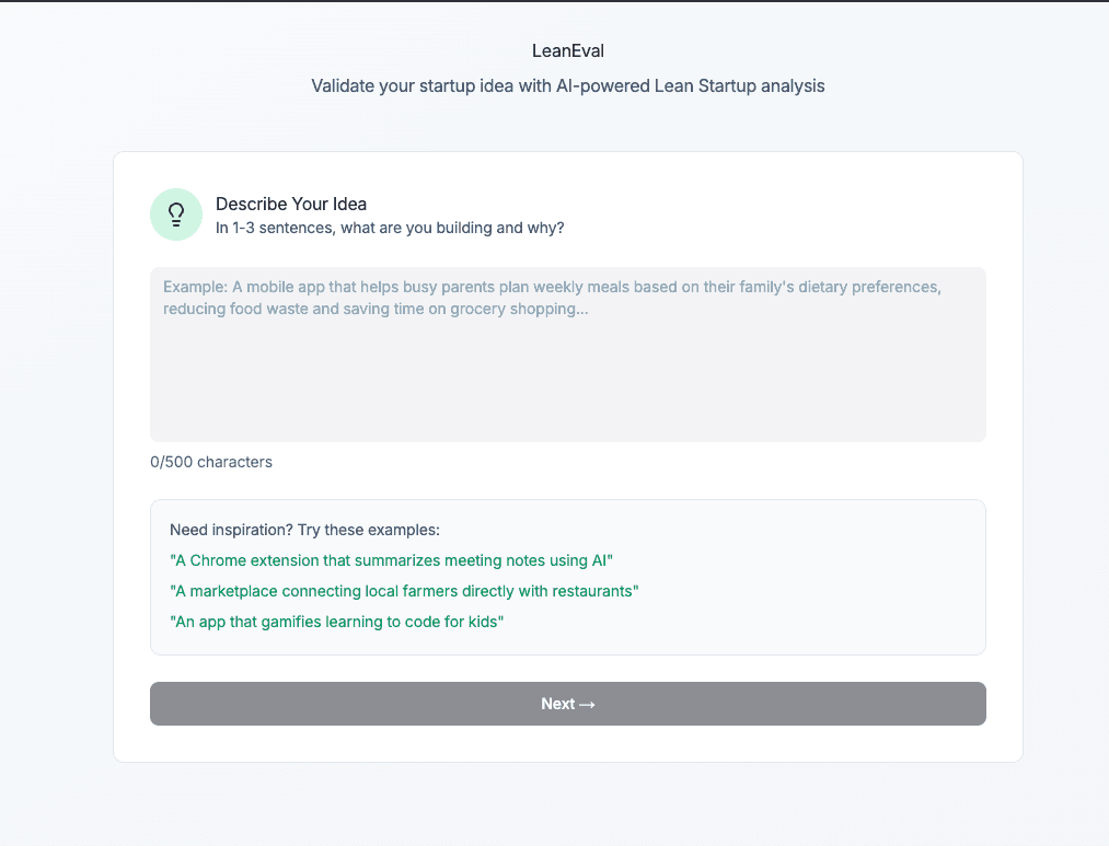 LeanEval project screenshot